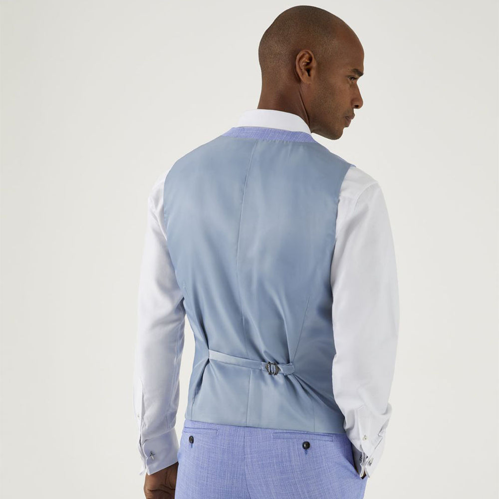 Baks MM10129 Redding Sky Blue Waistcoat - Baks Menswear Bournemouth