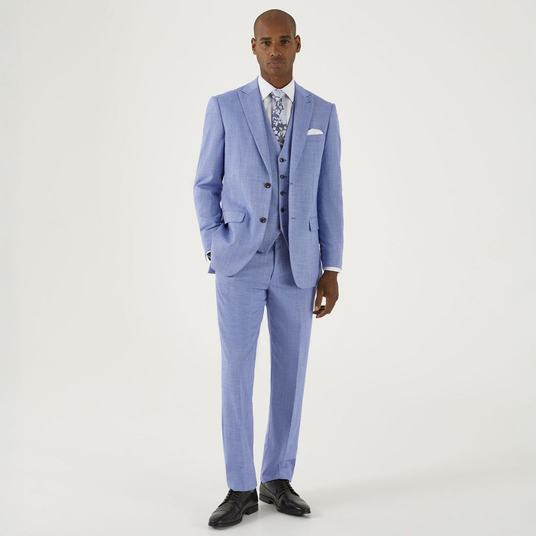 Baks MM10129 Redding Sky Blue Waistcoat - Baks Menswear Bournemouth