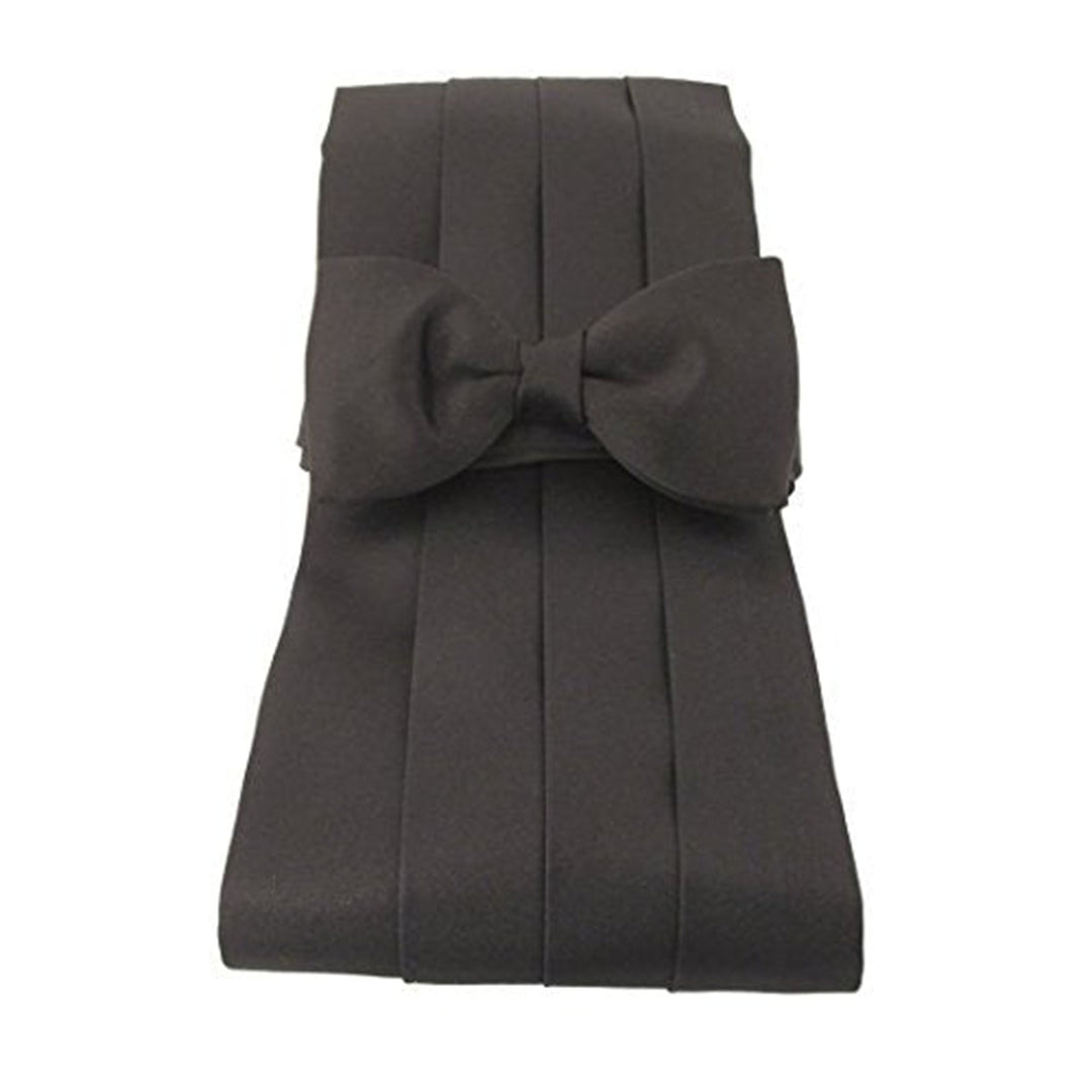 Cummerbund & Bow Tie Set Black - Baks Menswear Bournemouth