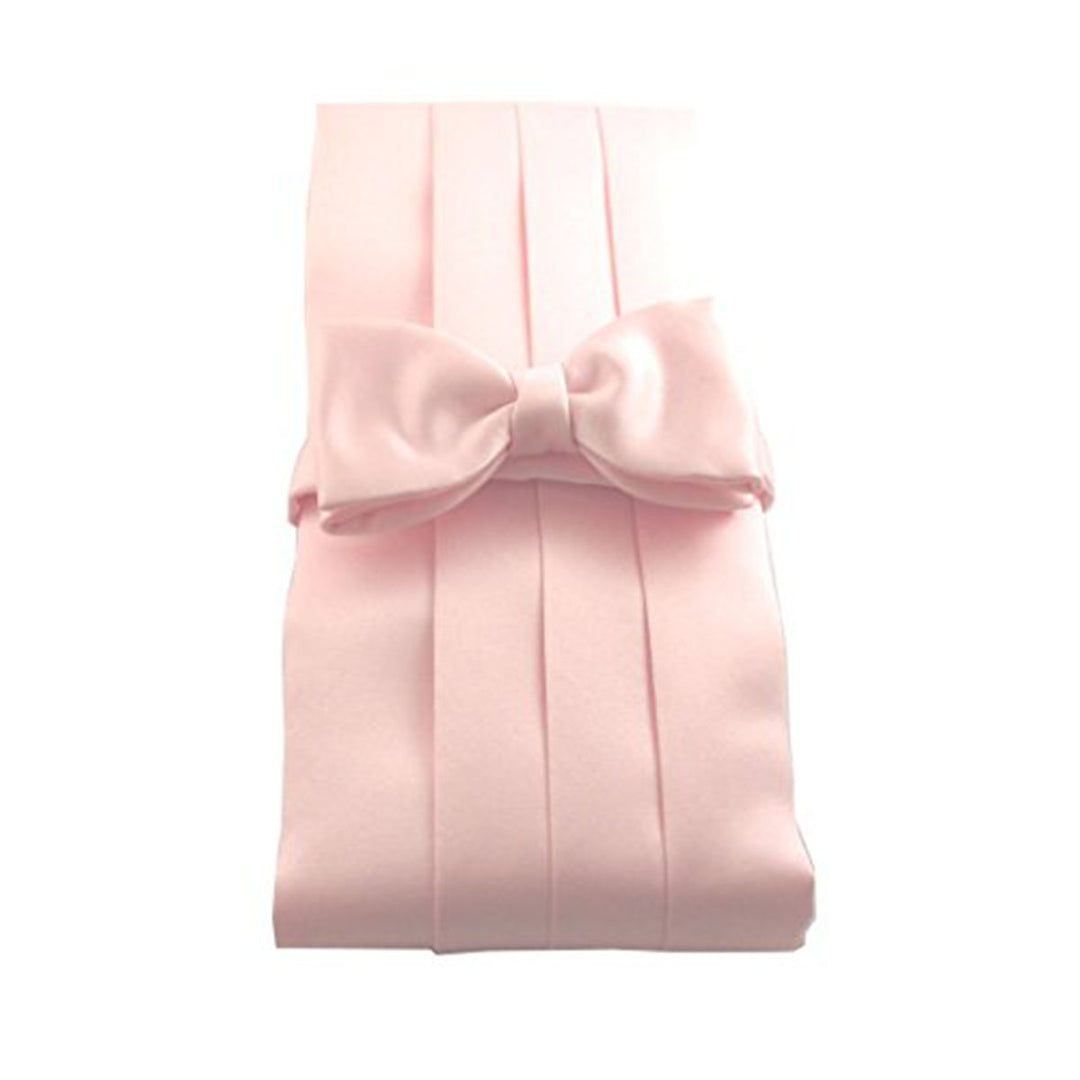 Cummerbund & Bow Tie Set Light Pink - Baks Menswear Bournemouth