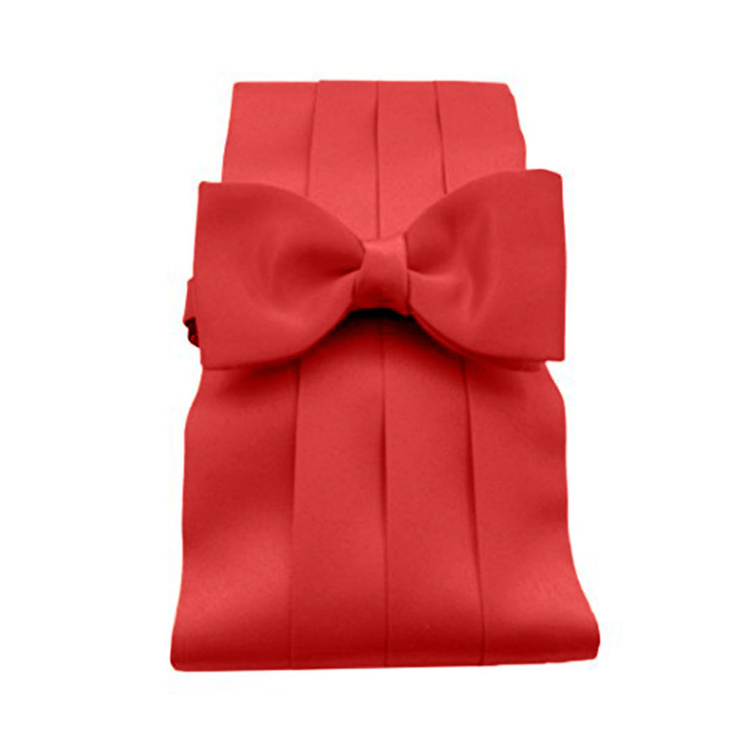 Cummerbund & Bow Tie Set Red - Baks Menswear Bournemouth