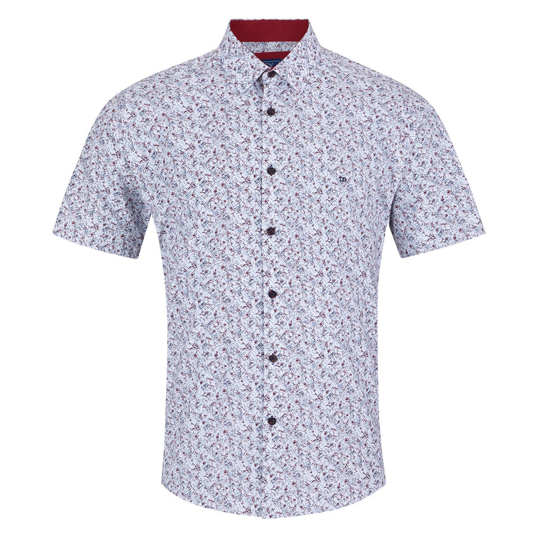 DG's Drifter 14681 66 Giovanni Maroon Red Short Sleeve Shirt - Baks Menswear Bournemouth