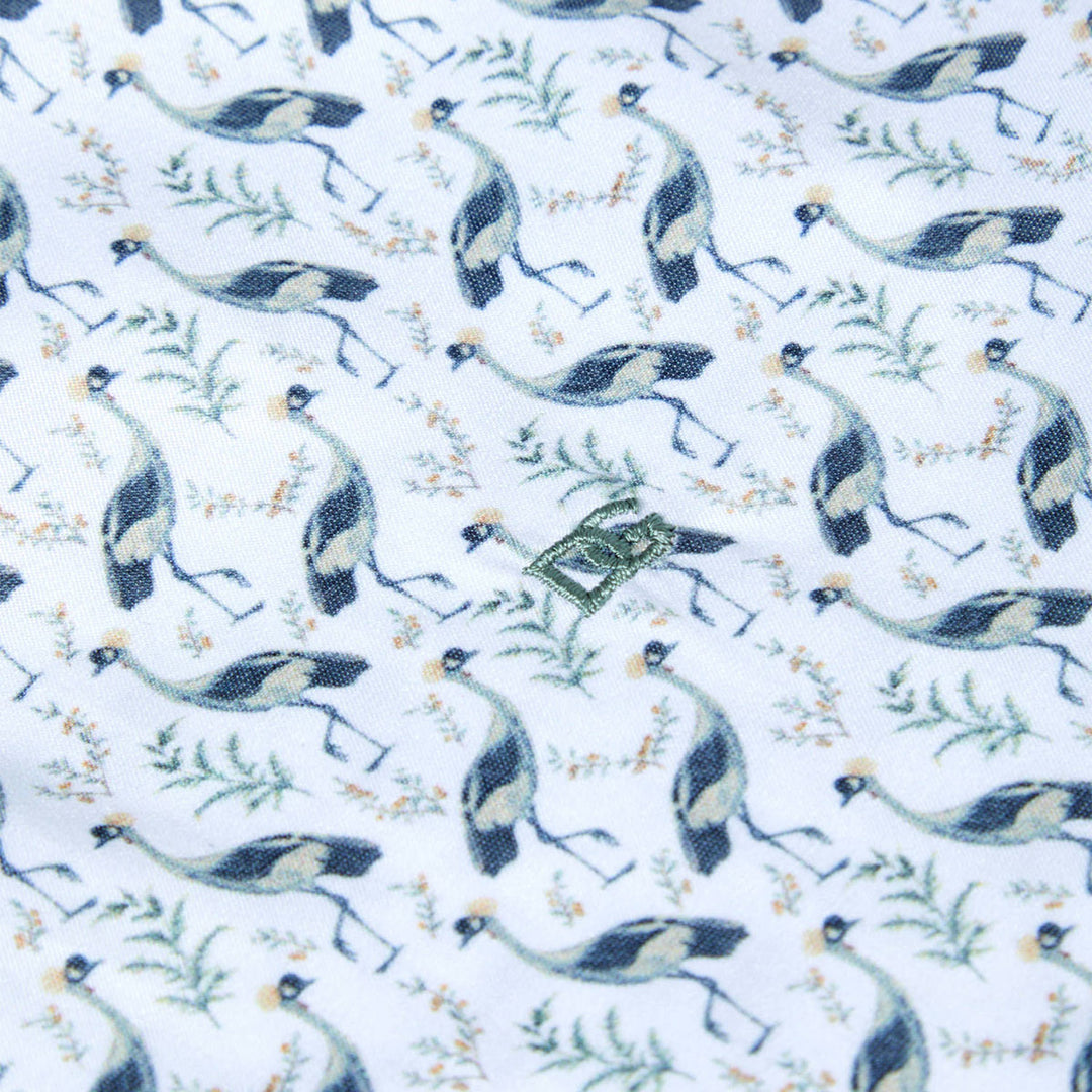 DG's Drifter 14684 33 Giovanni Green Short Sleeve Bird Print Shirt