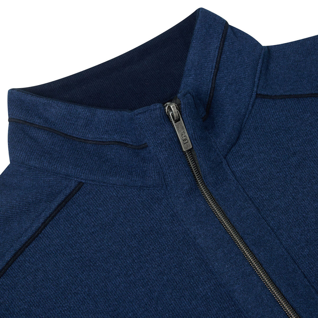 DG's Drifter 3-55172-27 Blue Long Sleeve Zip Neck Top - Baks Menswear Bournemouth