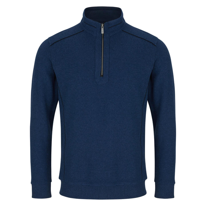 DG's Drifter 3-55172-27 Blue Long Sleeve Zip Neck Top - Baks Menswear Bournemouth