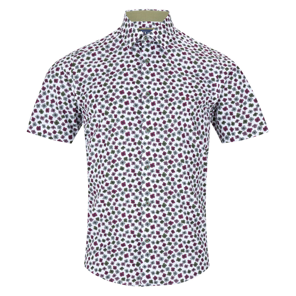 DG's Drifter Geneva 141-14735SS 16 Red White Flower Print Short Sleeve –  Baks Menswear