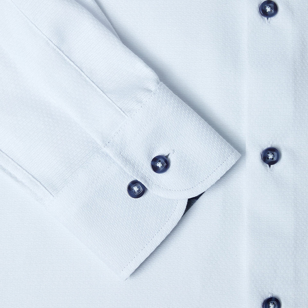 DG's Drifter Ivano 152-14430 White Long Sleeve Shirt - Baks Menswear Bournemouth
