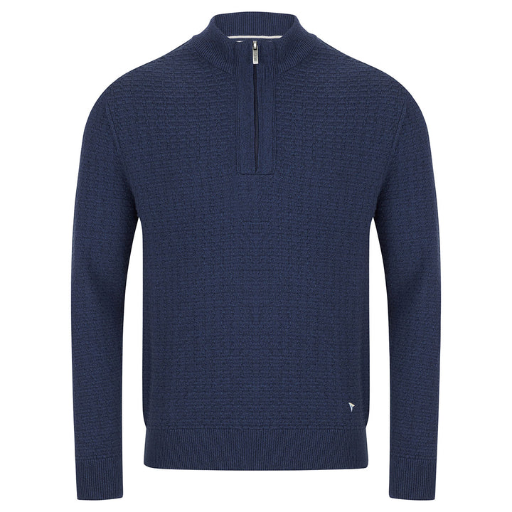 DG's Drifter Jumper Half Zip Long Sleeve Dark Blue 3-55329-28 - Baks Menswear Bournemouth