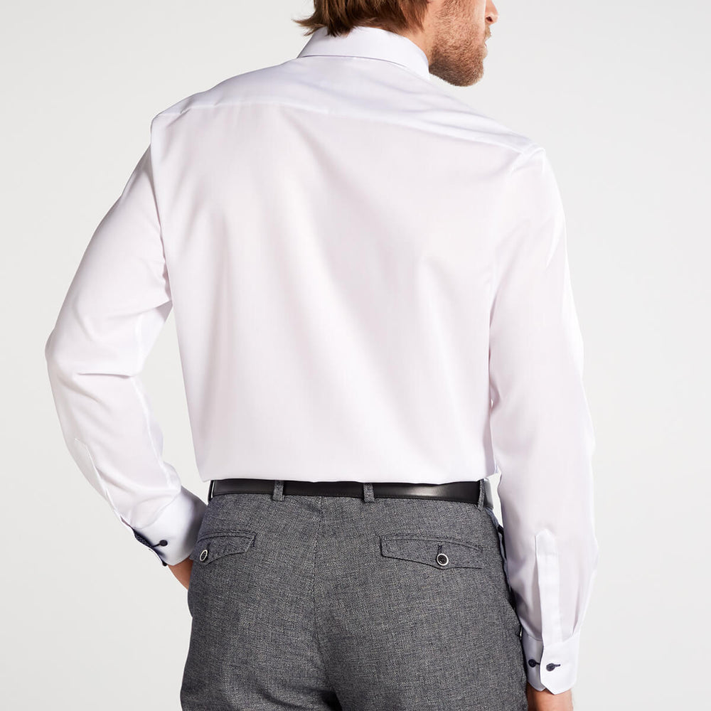 Eterna 8100-00-E137 White Mens Long Sleeve Comfort Fit Shirt - Baks Menswear Bournemouth