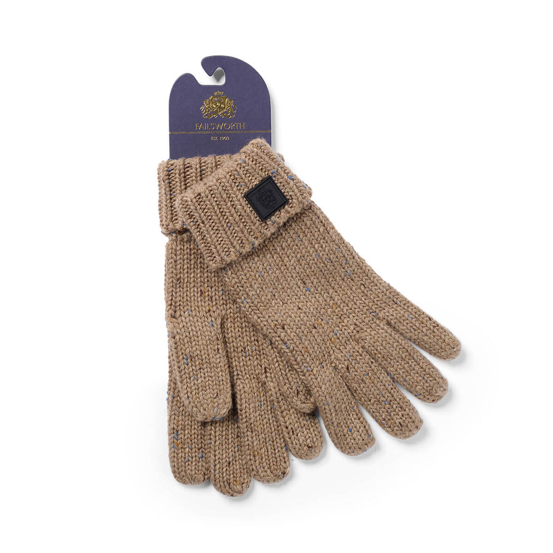 Failsworth Aran Stone Wool Mix Gloves - Baks Menswear Bournemouth