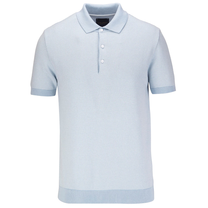Guide London 42898 Blue Knit Polo Shirt - Baks Menswear