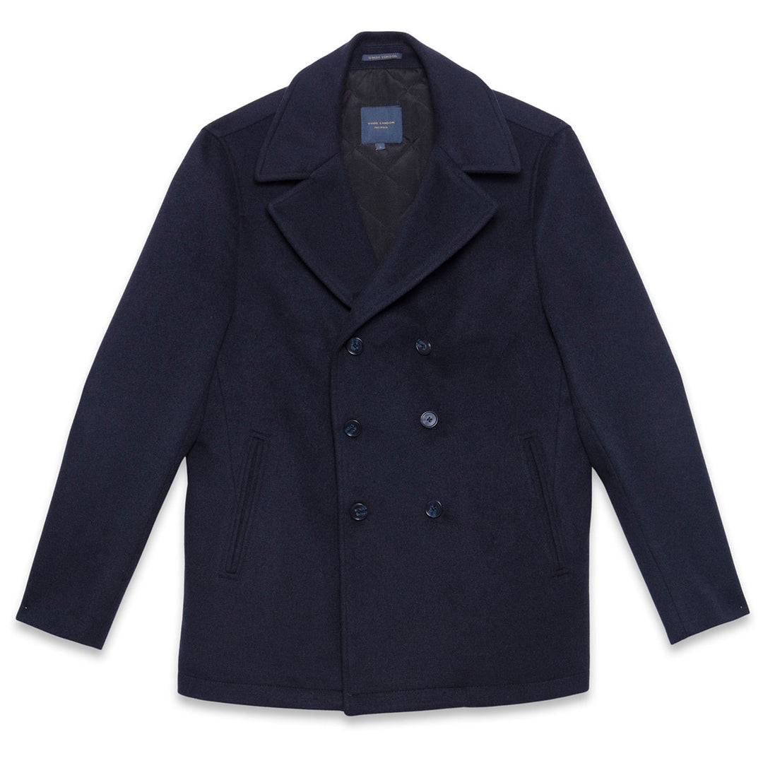 Guide London Coat Wool Blend Mid Blue CT1064