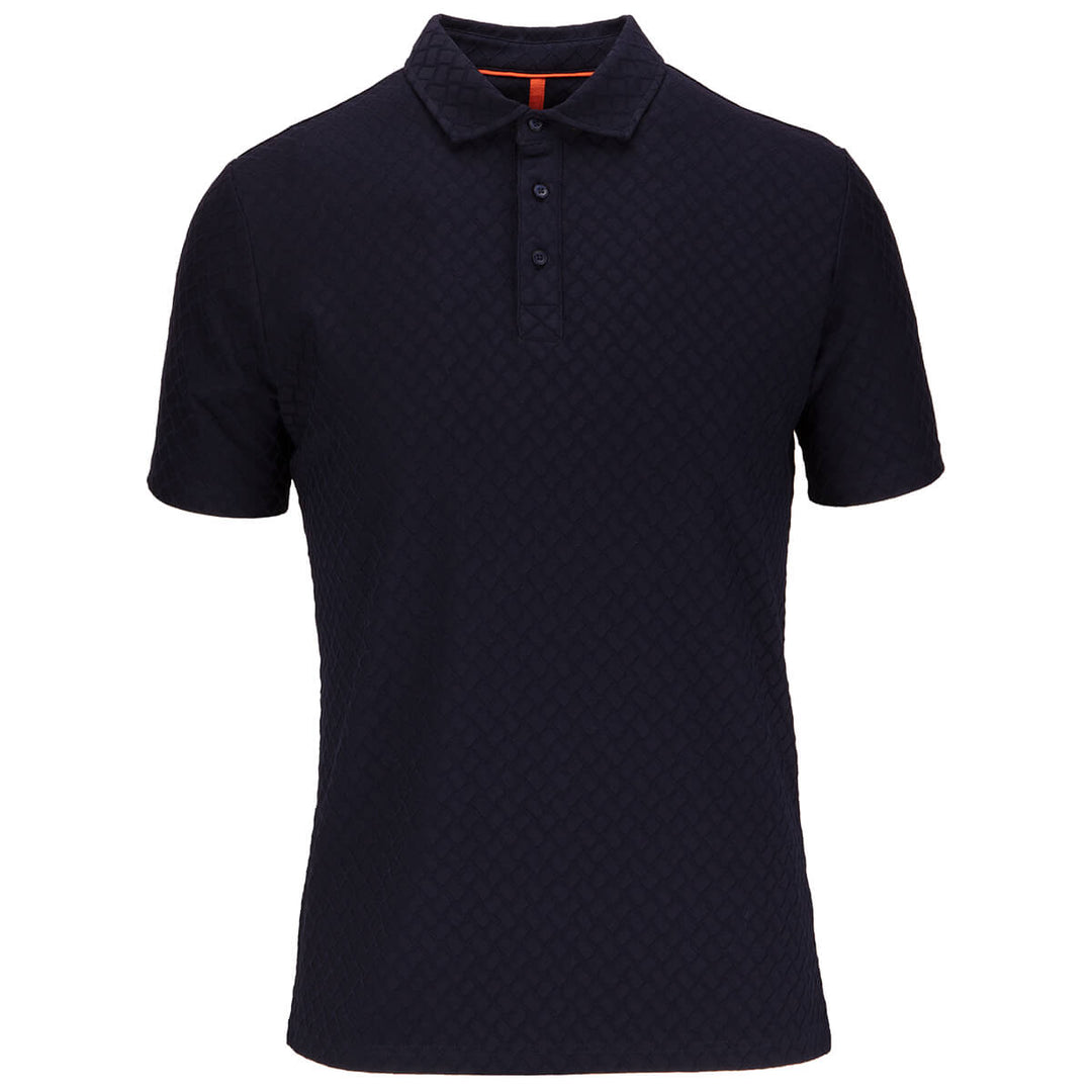 Guide London SJ5589 Navy Stitch Detail Polo Shirt - Baks Menswear