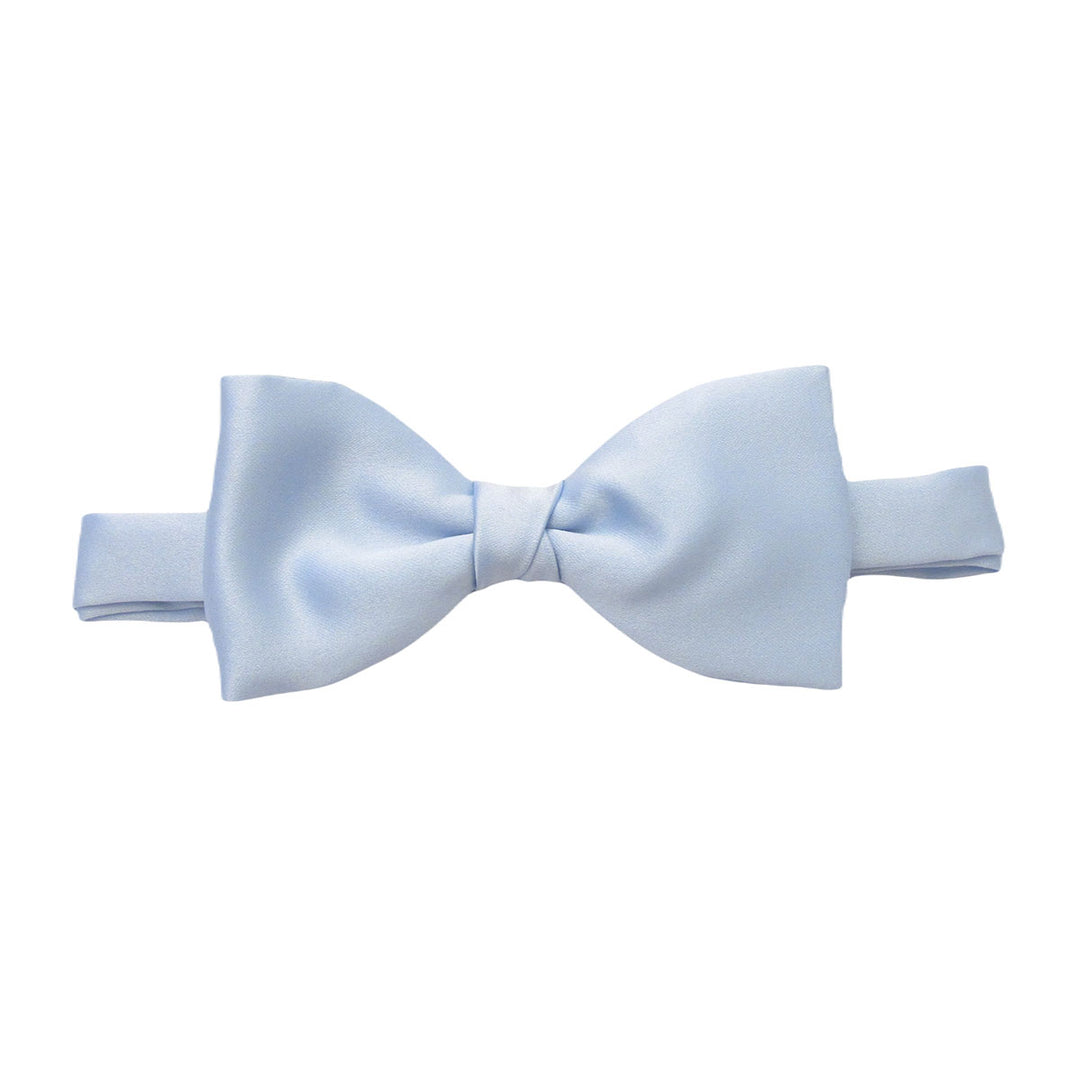 Light Blue Satin Bow Tie - Baks Menswear Bournemouth