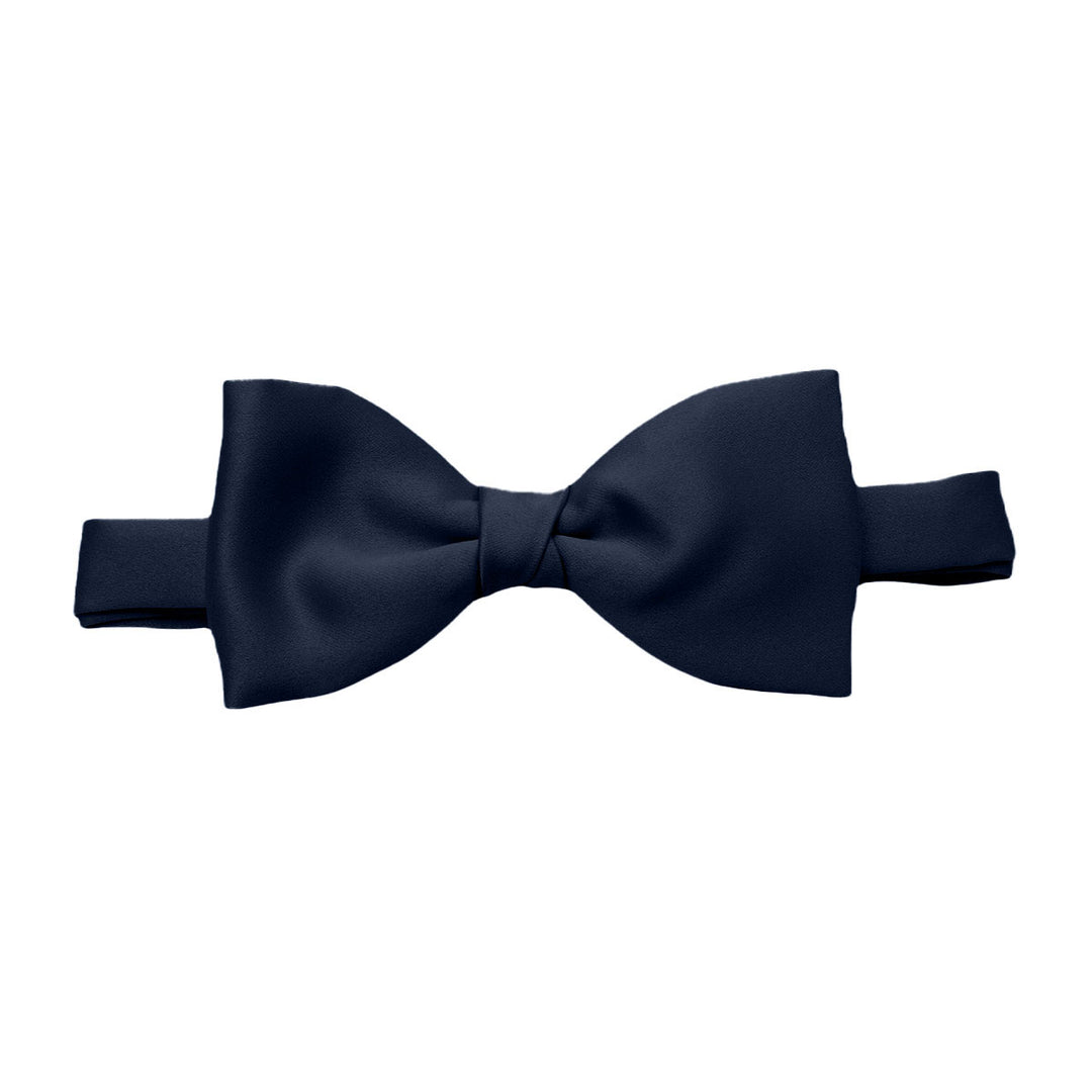 Navy Blue Satin Bow Tie - Baks Menswear Bournemouth