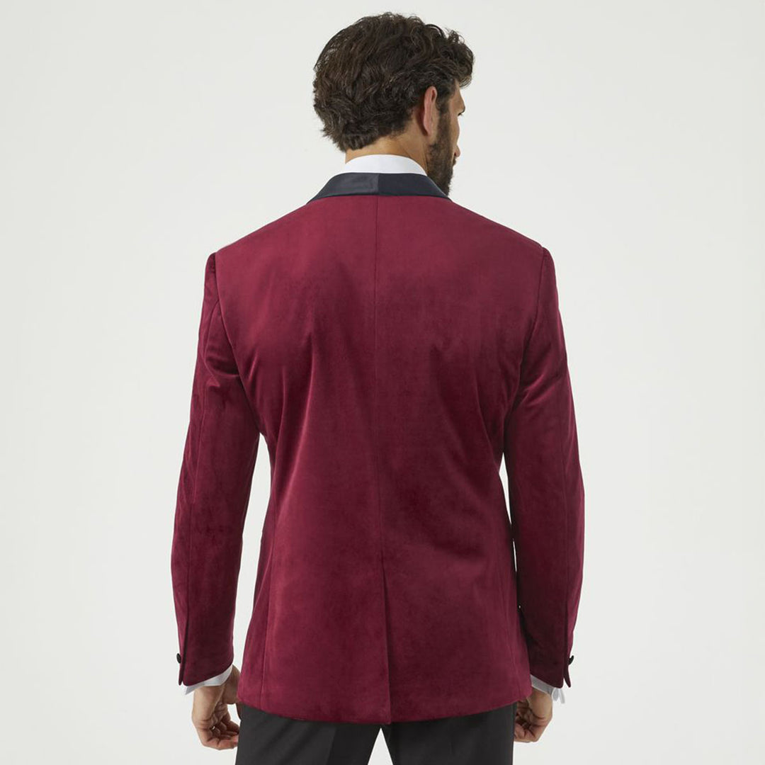 Paso Red Velvet Dinner Jacket - Baks Menswear Bournemouth