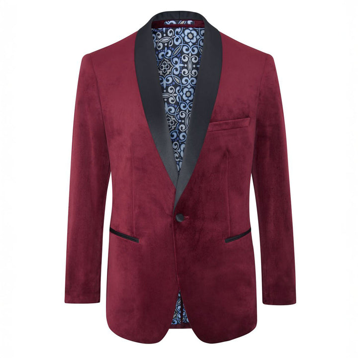 Paso Red Velvet Dinner Jacket - Baks Menswear Bournemouth