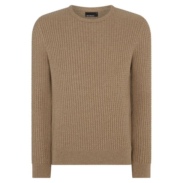 Remus Uomo 523-58673-43 Beige Crew Neck Jumper