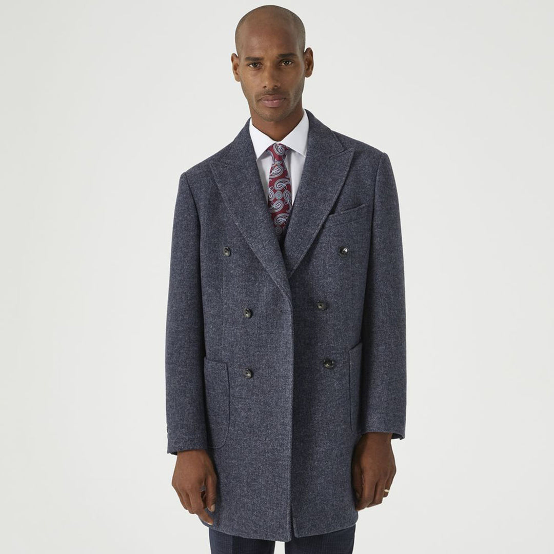 Skopes Edgley MM5640 Herring Bone Grey Coat - Baks Menswear Bournemouth