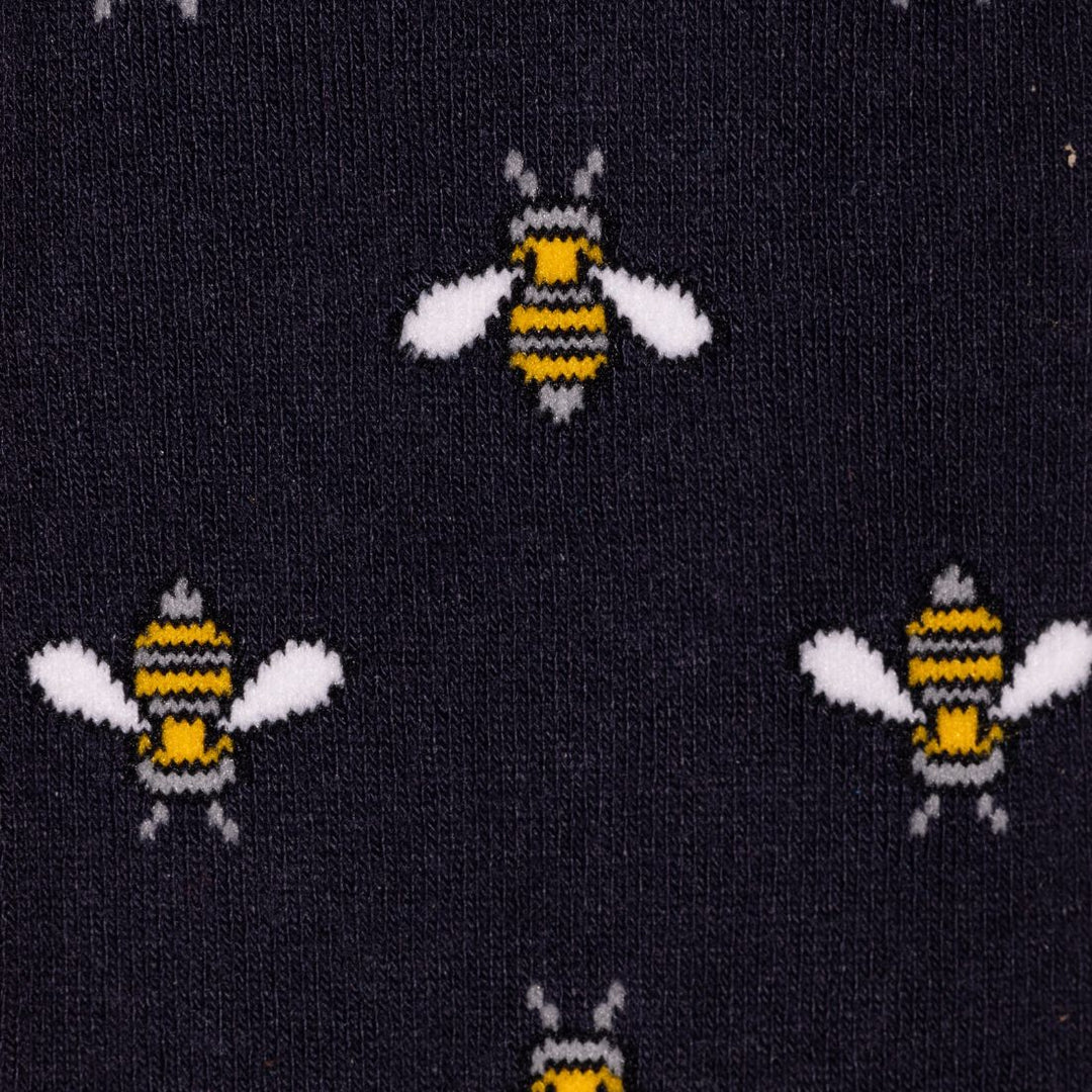 Swole Panda SP-375 Navy Bumble Bee Bamboo Socks - Baks Menswear