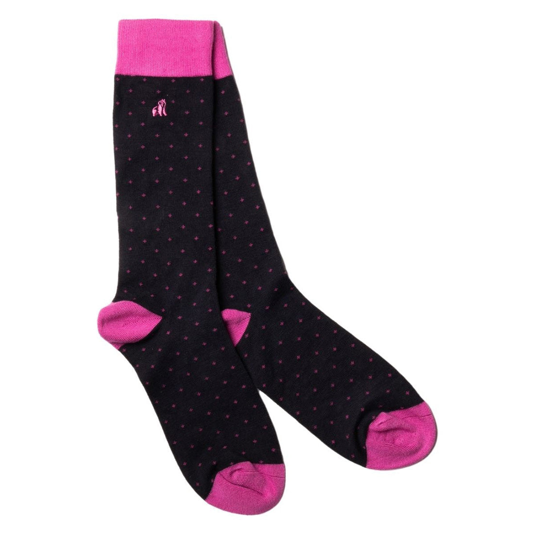 Swole Panda SP112 Black & Pink Spotted Bamboo Socks – Baks Menswear