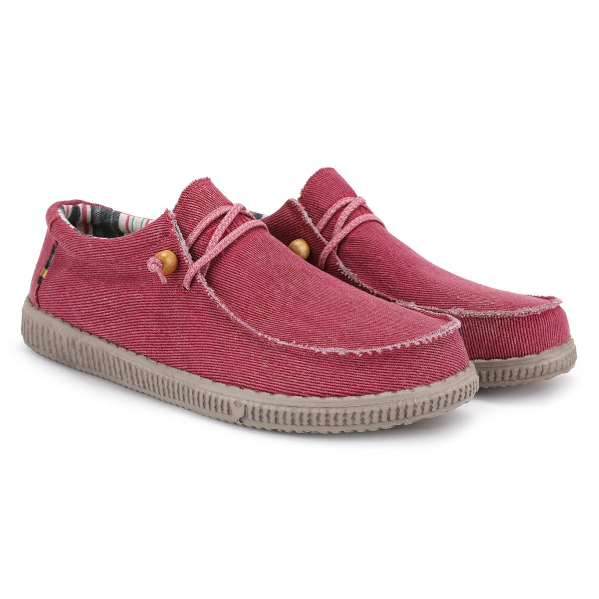 Walk In Pitas WP150 Red Rustic Weave Wallabi Easy Ons Shoes