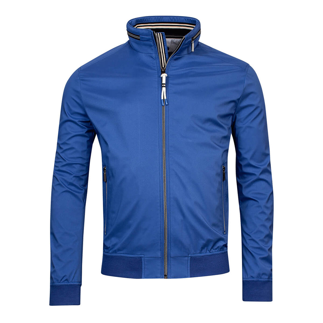 Baileys 312320 66 Mid Blue Mens Zip Front Long Sleeve Jacket - Baks Menswear Bournemouth